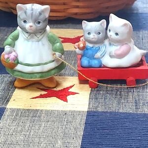 Mama Kitty Cucumber and Her Two Kittens